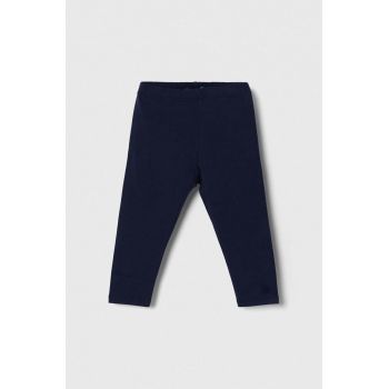 United Colors of Benetton leggins copii culoarea albastru marin, melanj