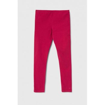 United Colors of Benetton leggins copii culoarea roz, neted de firma originali