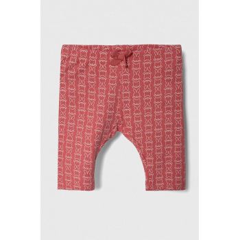 United Colors of Benetton leggins din bumbac pentru bebeluși culoarea roz, modelator de firma originali