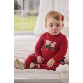 Mayoral Newborn rochie bebe culoarea rosu, mini, evazati ieftina