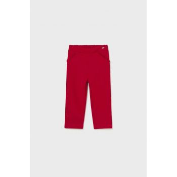 Mayoral pantaloni bebe culoarea rosu, neted ieftini