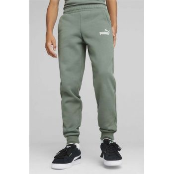 Puma pantaloni de trening pentru copii ESS Logo Pants FL cl B culoarea verde, cu imprimeu