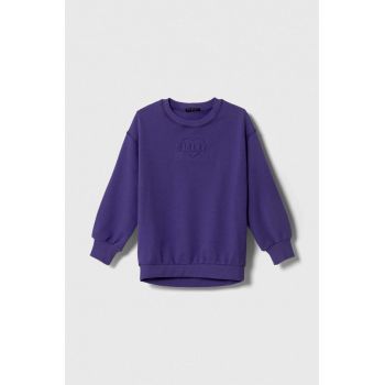 Sisley bluza copii culoarea violet, neted ieftina