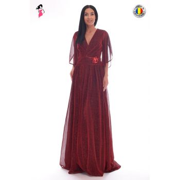 Rochie Artista de seara lunga din tulle cu fir metalic