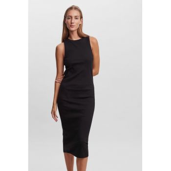 Rochie midi din amestec de bumbac organic