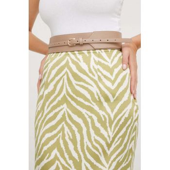 Answear Lab curea de piele femei, culoarea bej