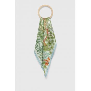 Answear Lab esarfa de matase culoarea verde, modelator