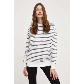 Answear Lab hanorac de bumbac femei, culoarea alb, modelator