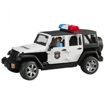Masinuta de Politie Bruder Jeep Wrangler Unlimited Rubicon cu Politist