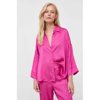 MAX&Co. camasa femei, culoarea roz, cu guler clasic, relaxed de firma originala