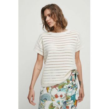 Medicine tricou din bumbac culoarea bej