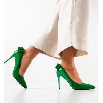 Pantofi dama Wood Verzi