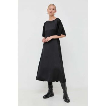 Weekend Max Mara rochie culoarea negru, maxi, drept