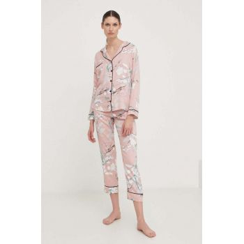 Answear Lab pijama femei, culoarea roz