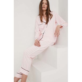 Answear Lab pijama femei, culoarea roz