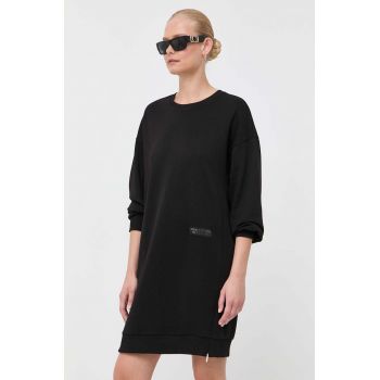 Armani Exchange rochie culoarea negru, mini, oversize de firma originala