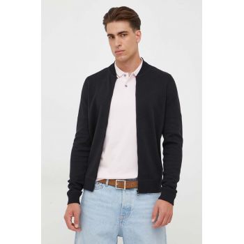 BOSS cardigan din amestec de lana culoarea negru