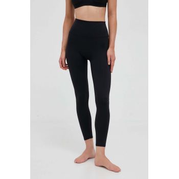 Joy in me jambiere de yoga Oneness Bond culoarea negru, neted, Oneness Bond 7/8