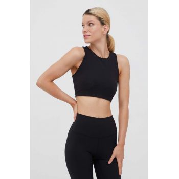 JOYINME top de yoga Pulse Ribbed culoarea negru