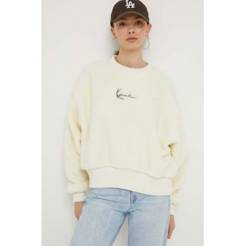 Karl Kani bluza femei, culoarea bej, neted