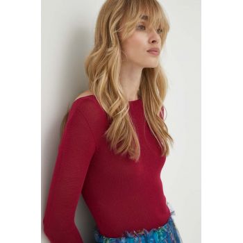 MAX&Co. pulover femei, culoarea bordo, light