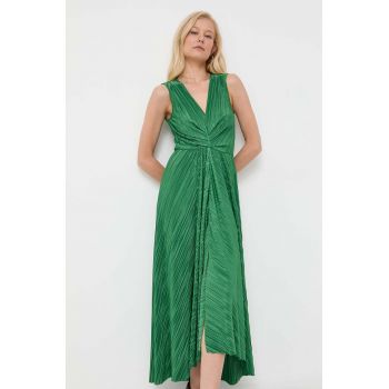 MAX&Co. rochie culoarea verde, maxi, evazati