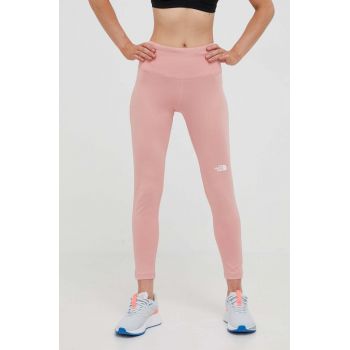 The North Face leggins de antrenament Flex culoarea roz, neted de firma originali