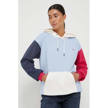 Tommy Jeans bluza femei, cu glugă, modelator