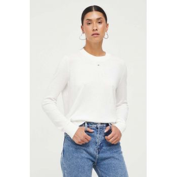 Tommy Jeans pulover femei, culoarea bej, light