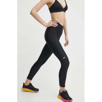 Under Armour leggins de antrenament culoarea negru, neted, 1365335