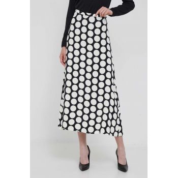 United Colors of Benetton fusta culoarea negru, midi, evazati