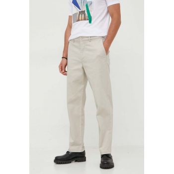 Armani Exchange pantaloni barbati, culoarea gri, drept ieftini