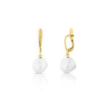 Cercei din aur 14k Large Pearls