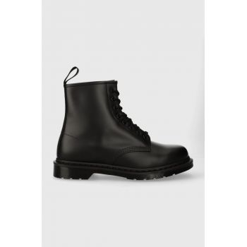 Dr. Martens ghete de piele 1460 Mono bărbați, culoarea negru 14353001-Black