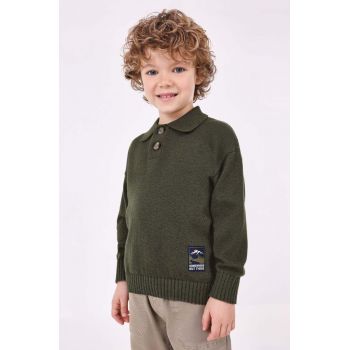 Mayoral pulover pentru copii din amestec de lana culoarea verde, light de firma original