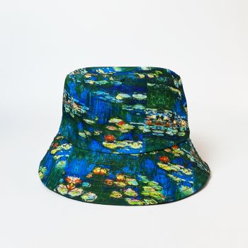 Palarie unisex cu doua fete imprimata cu reproducere dupa    Nuferii   de Claude Monet