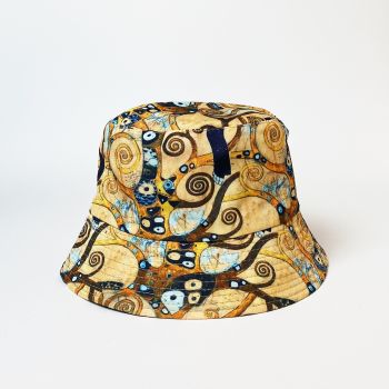 Palarie unisex cu doua fete imprimata cu reproducere dupa    Pomul Vietii    - Gustav Klimt