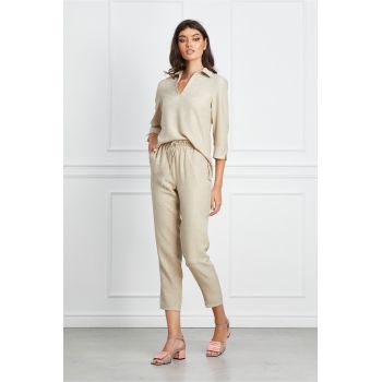 Pantaloni LaDonna bej vaporosi