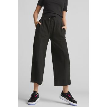 Pantaloni sport din amestec de bumbac cu croiala ampla HER