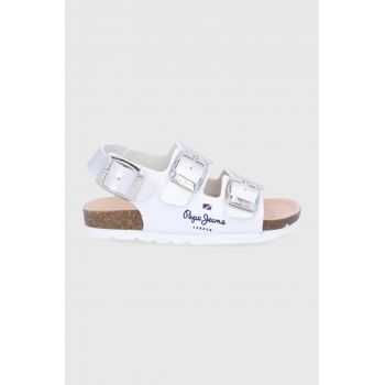 Pepe Jeans sandale copii culoarea alb