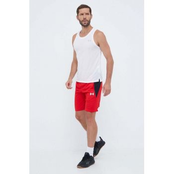 Under Armour pantaloni scurți de antrenament Baseline culoarea rosu ieftini