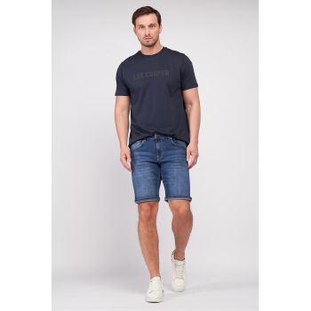 Bermude slim fit de denim la reducere