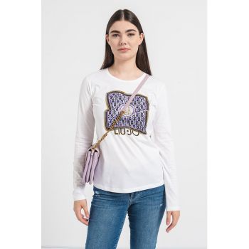 Bluza de bumbac cu imprimeu logo