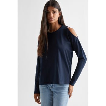 Bluza de bumbac cu umeri decupati Boop