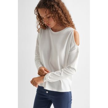 Bluza de bumbac cu umeri decupati Boop
