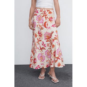 Fusta maxi cu model floral Bombay
