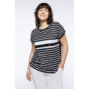 Tricou cu dungi si paiete