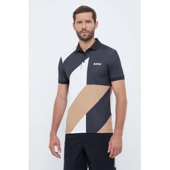 Boss Green tricou polo x Matteo Berrettini, BOSS GREEN barbati, modelator