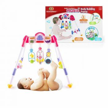 Centru de activitati Baby Mix cu arcada si jucarii multiple De Luxe Pink