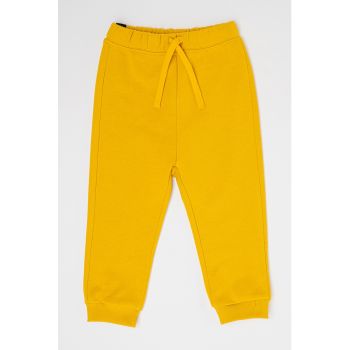 Pantaloni sport cu talie inalta si snur